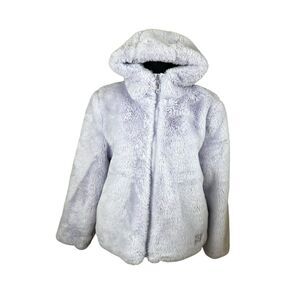 Under Armour Girls youth Xl lavender lilac cozy fleece fur zip up hoodie jacket